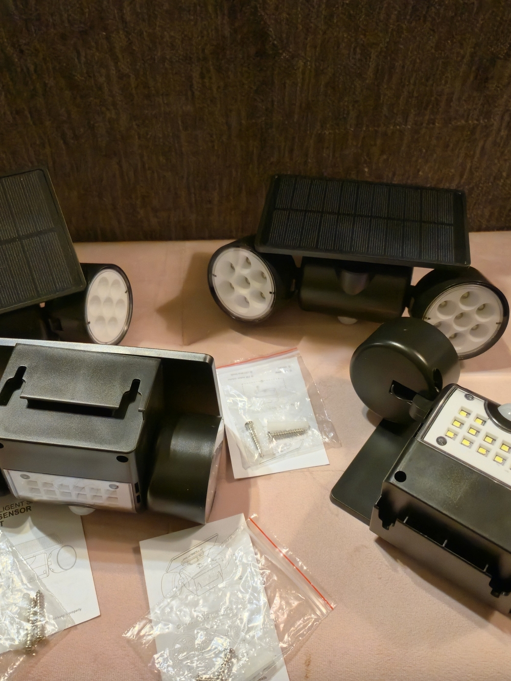 Solar Security Lights, 30 LED Motion Sensor Spotlights, 360° Adjustable IP65 NIB